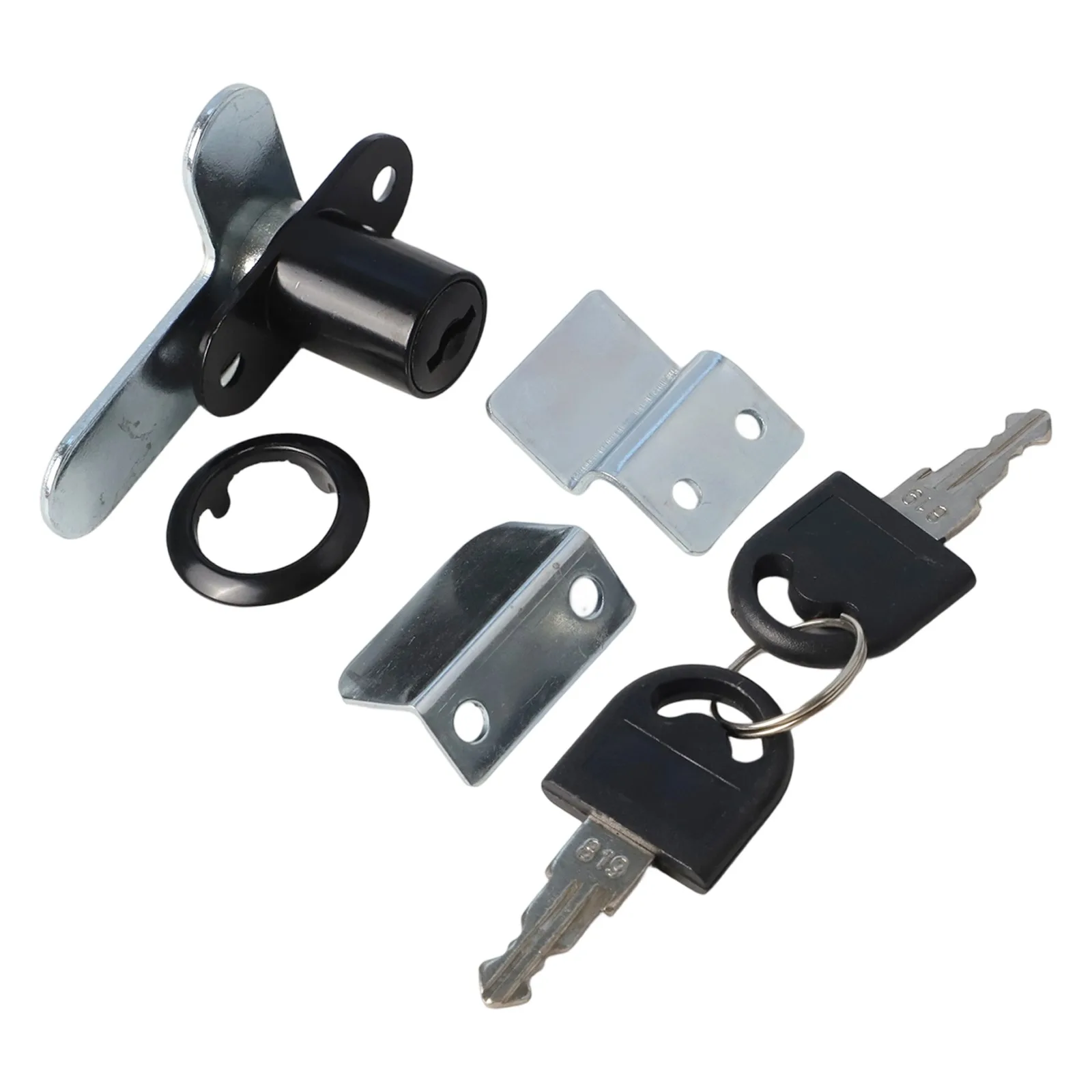 Zinc Alloy Double Door Lock with Strong 7 Shaped Lock Rod Designed for Secure Storage in Filing Cabinets and Mailboxes