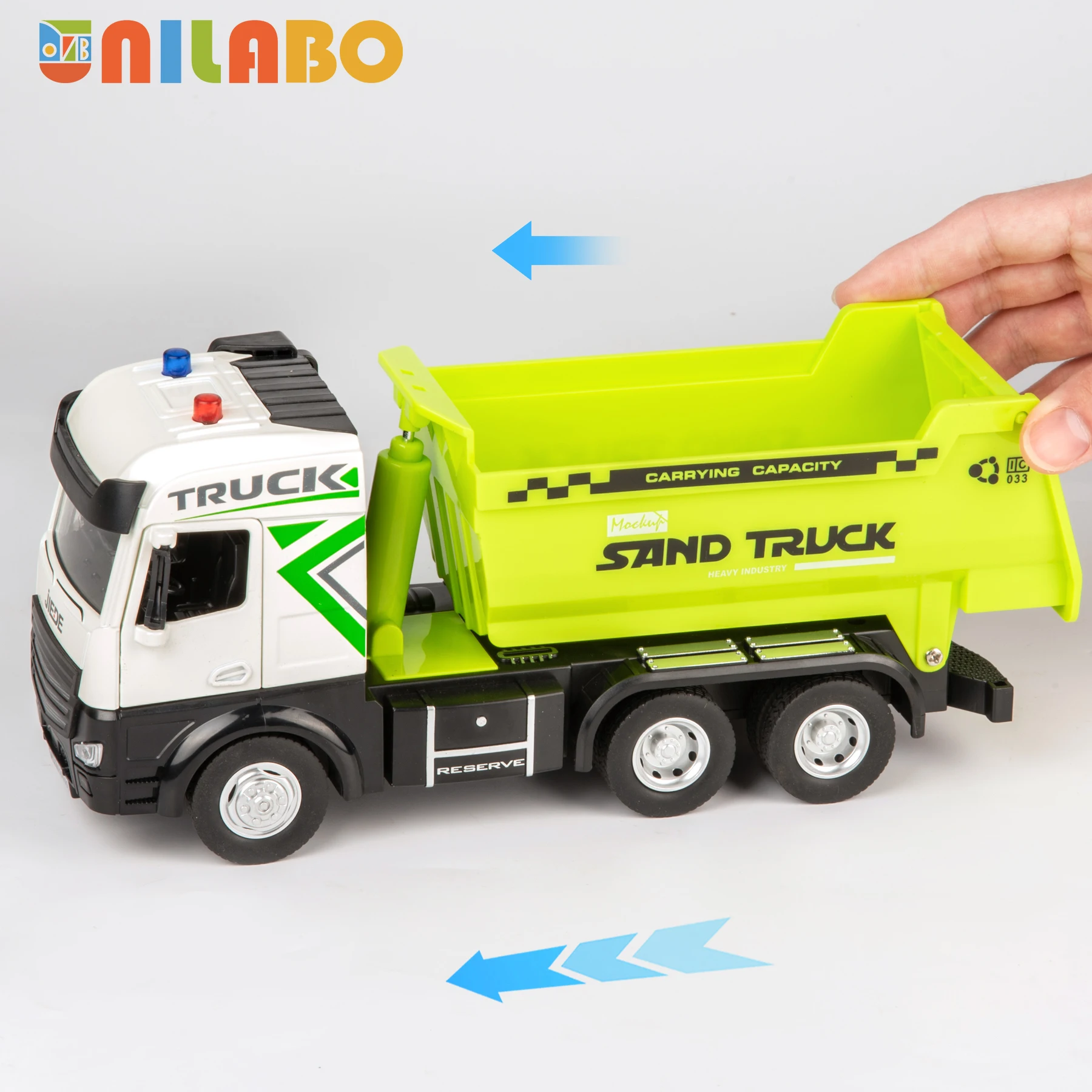 

Alloy 1:40 Dump Truck with Liftable Dumper,Inertia Power, Light & Sound, Construction Perfect Toy Gift for Boys Girls 3+