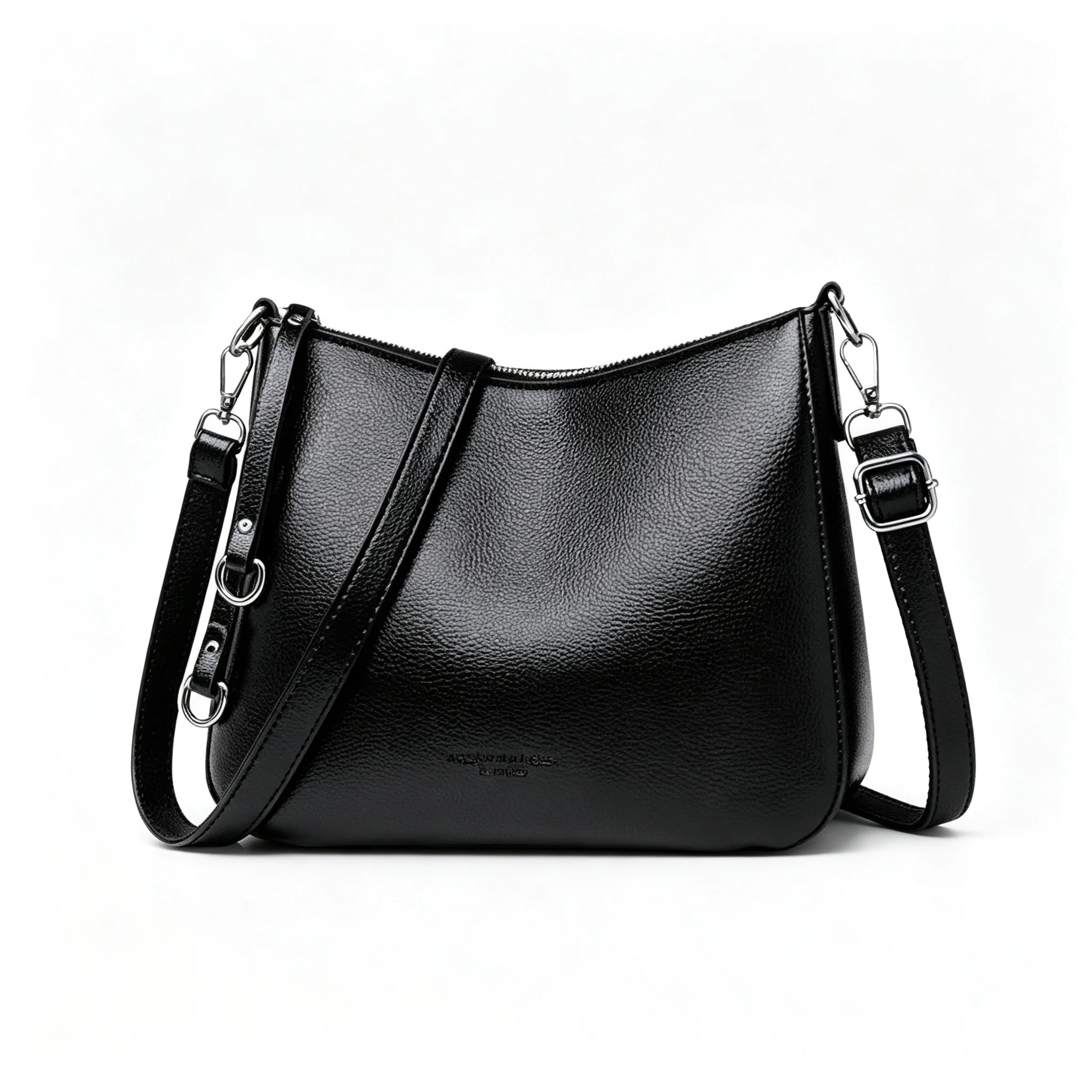 Black Brown Wine Red Blue Soft Pebbled PU Leather Crossbody Bag Large Capacity Shoulder Hobo Purse Handbag Commute For Women