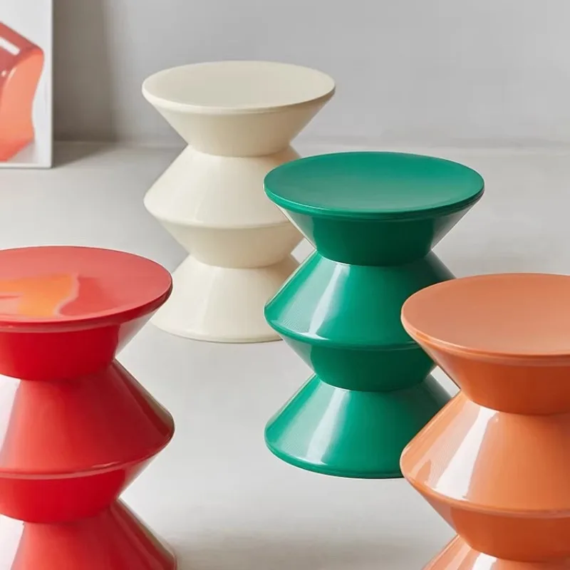 

Creative Small Stool Home Plastic Low Stool Durable Modern Simple Internet Celebrity Shoe Changing Stool for Entryway