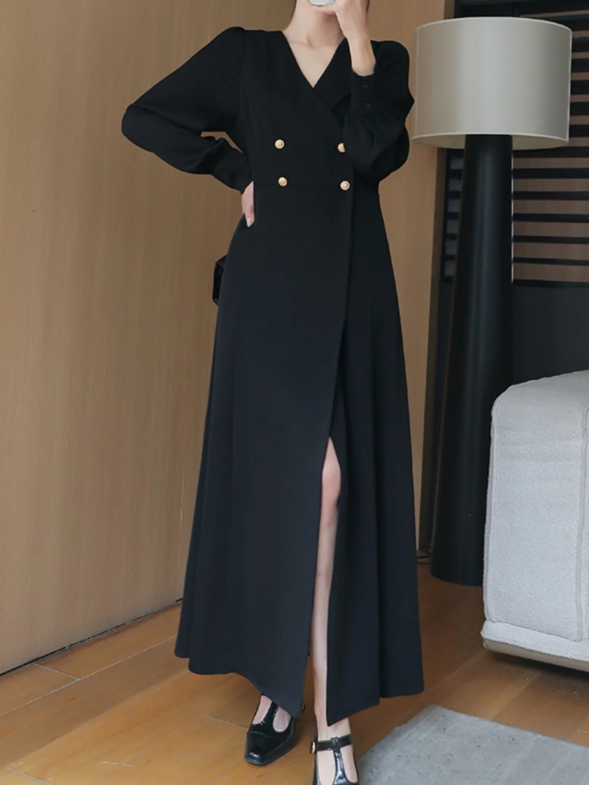 

Длинная све Dr больших размеров, женская осенняя юбка в Корейском стиле, закрывающая мясо юбка с высокой талией, длинная юбка для поездок на работу