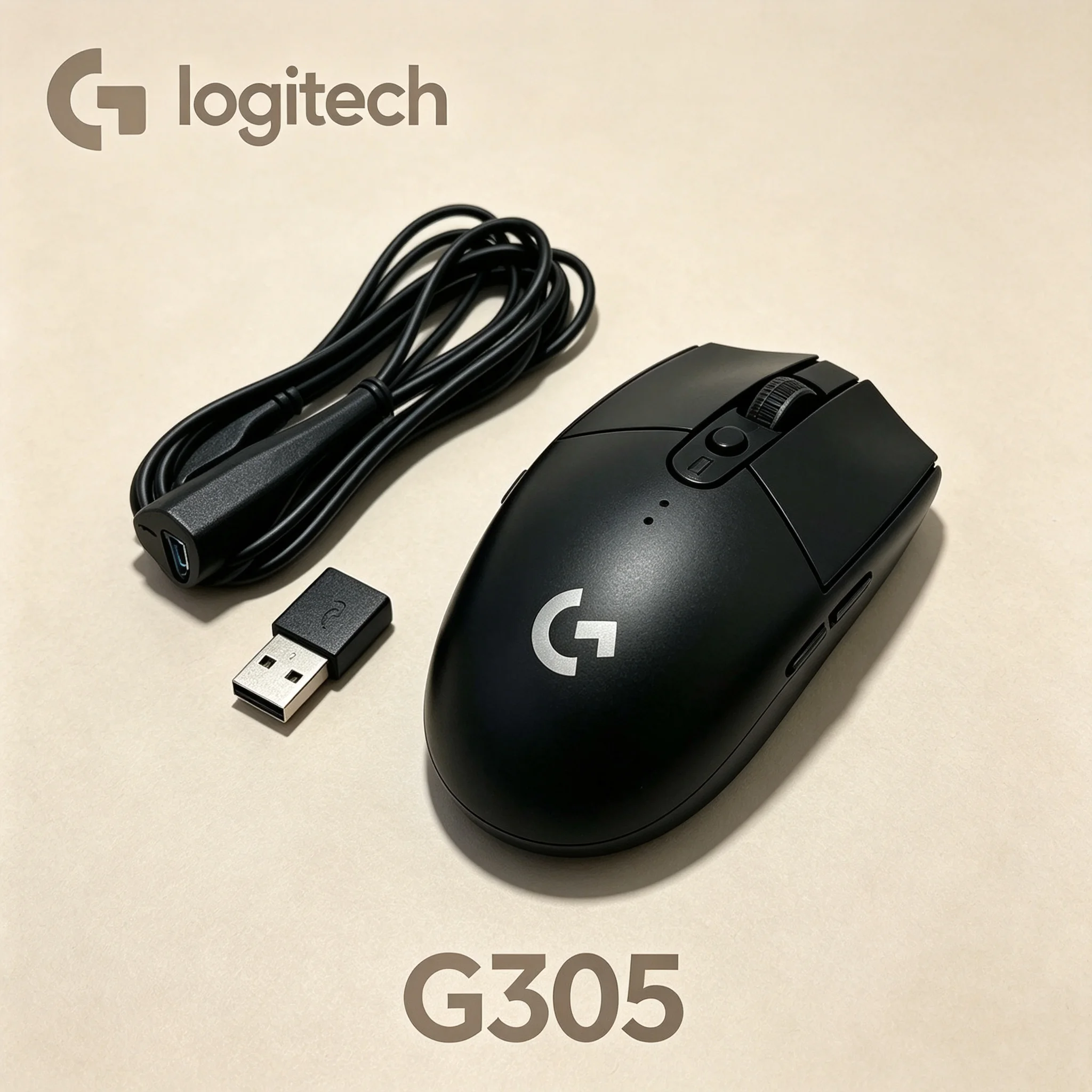 High Response Logitech G305 2.4G Wireless Mouse With Transfer Adapter Cable Gaming Mice For FPS LOL Game Office Daily Desktop Op