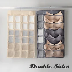 Double-Sides Underwear Bra Organizer Multifunctional Mesh Drawer Organizers Washable Closet Door Hanging Bag Clothes Divider Box