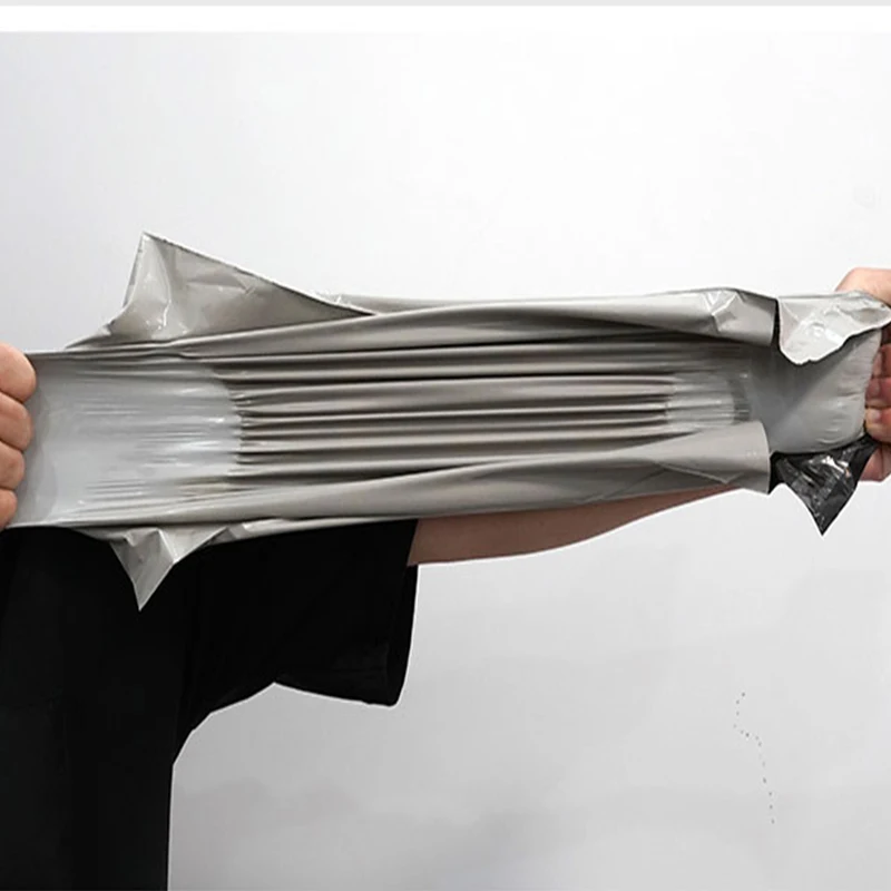 Picture 5: 50Pcs/Package Grey Envelope Storage Bag PE Plastic Courier Shipping Bag Waterproof Self Adhesive Seal Pouch Mailing Bags
