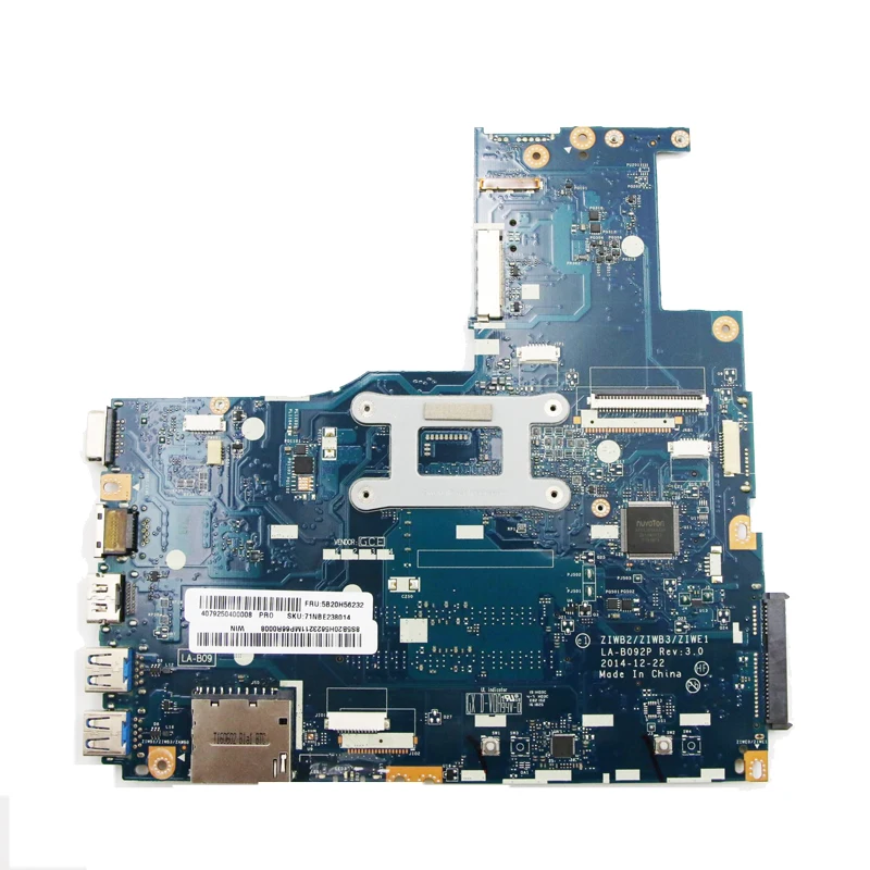 For LENOVO Ideapad B50-80 Notebook Motherboard ZIWB2/ZIWB3 LA-B092P Mainboard with I7-5500 CPU UMA