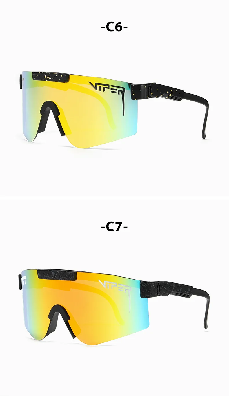 Verstellbare PC-Linsen Quadratische Sonnenbrille für Männer und Frauen, Winddichte Fahrradbrille UV-Schutz Sportsonnenbrille – Detail 13