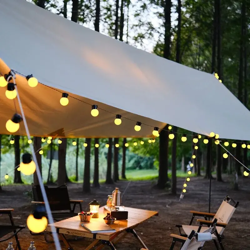 1PC LED Solar Light String,Outdoor White Balls Decoration Lights Hanging Lights For Garden,Yard,Patio,Balcony,Camping&Holidays