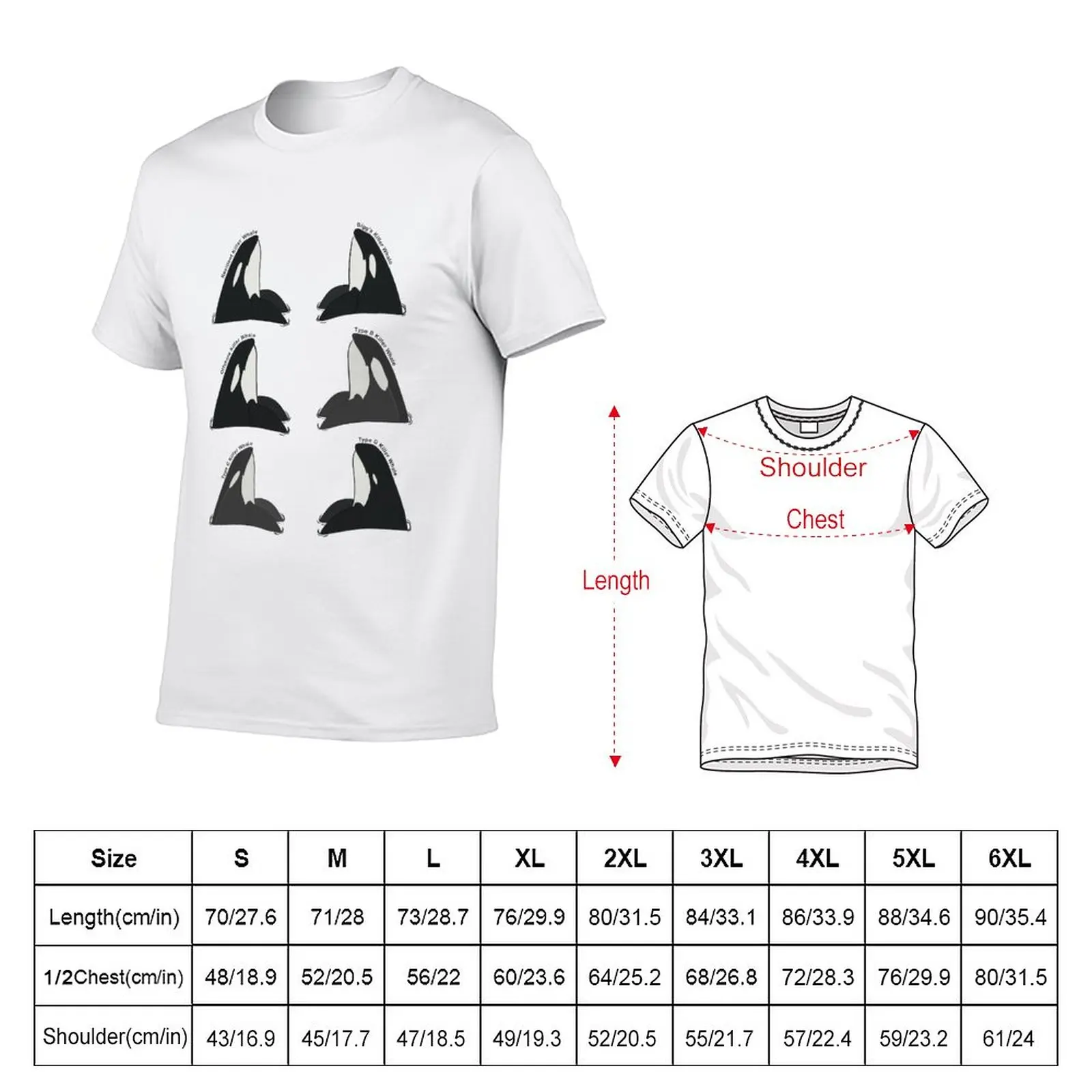 New Killer Whale Ecotypes T-Shirt sublime t shirt Aesthetic clothing boys white t shirts t shirts for men graphic