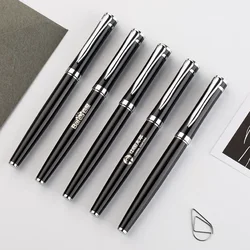 10 20 50 Pcs High Quality Metal Huge Capacity Gel Pen Black Ink Custom Logo of High-end Signature Pen Laser Engraving 0.5mm