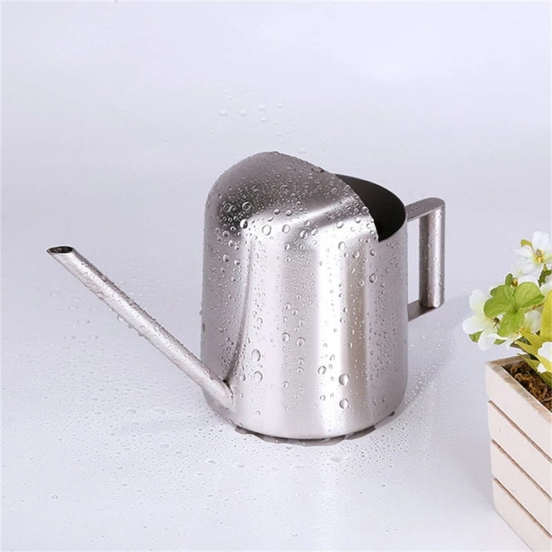 Mini Watering Can Stainless Steel Watering Device with Long Spout Gardening Tools for Garden Yard Lawn Plant Flower Dropshipping