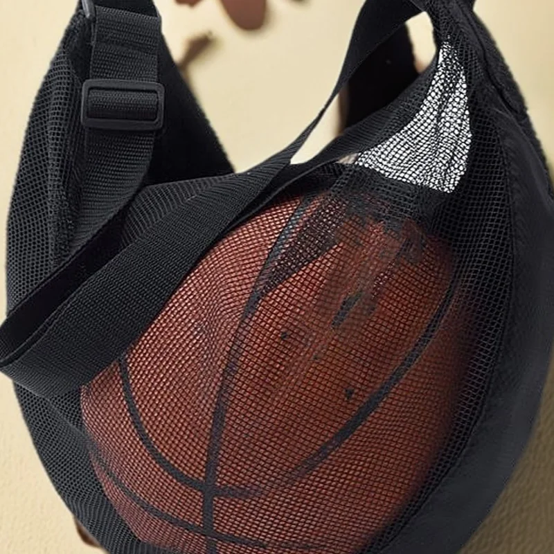 

Large Capacity Basketball Bag, Shoulder Sports Training Bag, Ball Storage Mesh Fitness Bag, Modern Minimalist Style.