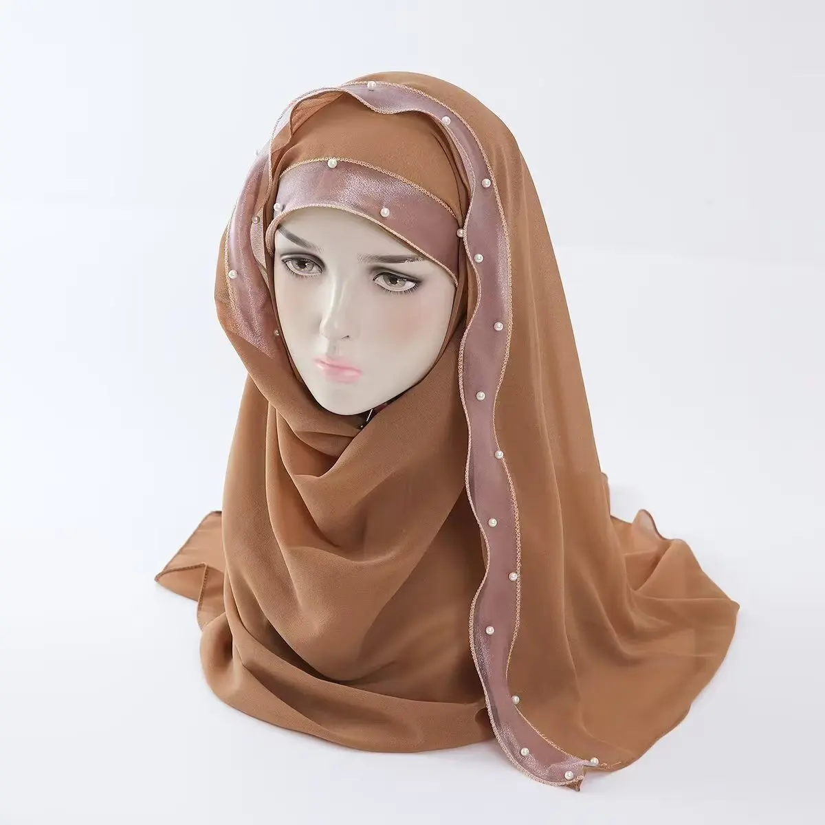 

Premium Quality Bubble Pearl Chiffon Scarf Muslim Hijab Women Beads Shawls Wrap Bandanas Headband Bufanda Foulard Turbante Mujer