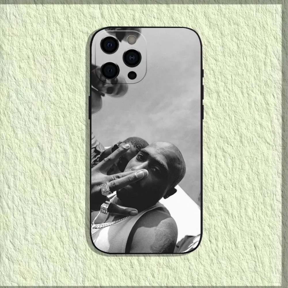 Rapper T-Tupac Shakur 2Pac Phone Case For iPhone 16,15,14,13,12,11,Pro,X,XS,Max,XR,Plus,Mini Soft Black Cover