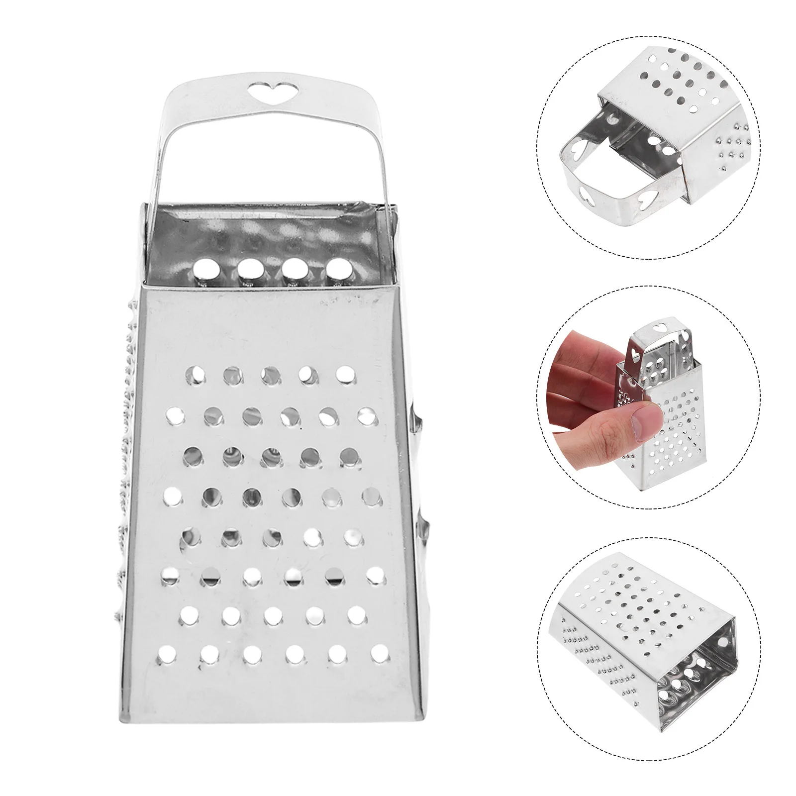 

6Pcs Mini Grater Stainless Steel Four-Sided Box Grater for Kitchen Cheese Vegetable Slicing Shredding Tool Gadget