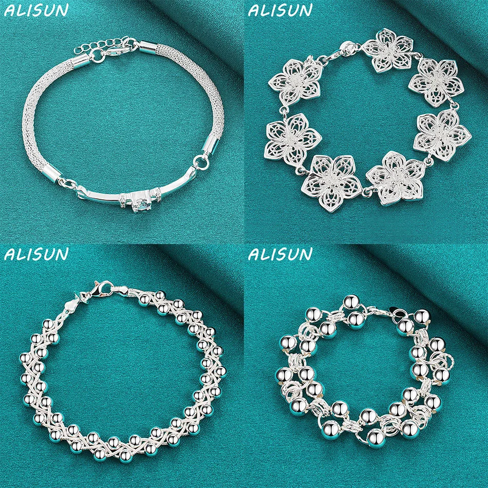 

ALISUN 925 Sterling Silver Design Bracelets For Women Men Creativity Gifts Street All-match Party And Daily Wear
