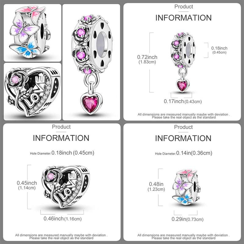 3-teiliges Charm-Perlen-Set, bunte Emaille-Tier-, Blumen- und Herz-Anhängerperlen für DIY-Armband, Halskette, Schmuckherstellung, Geschenk für Frauen und Mädchen – Detail 21