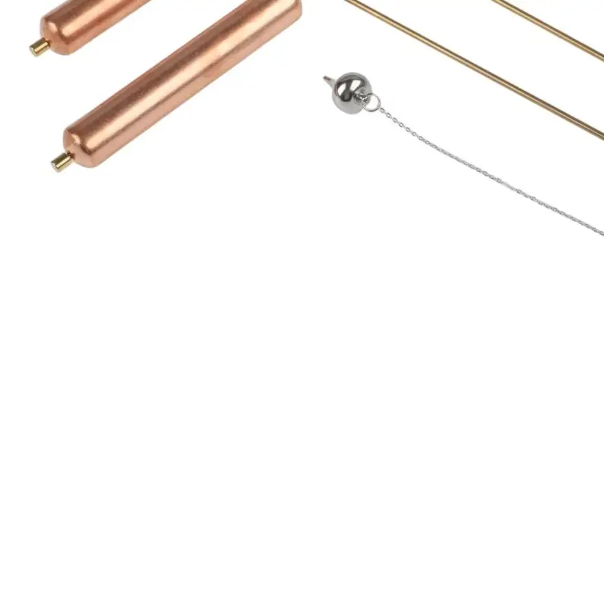 Copper Divining Rods Metal Detector Dowsing Tool For Water Gold Treasure Hunting Geobiology Pendulum Prospecting Equipment