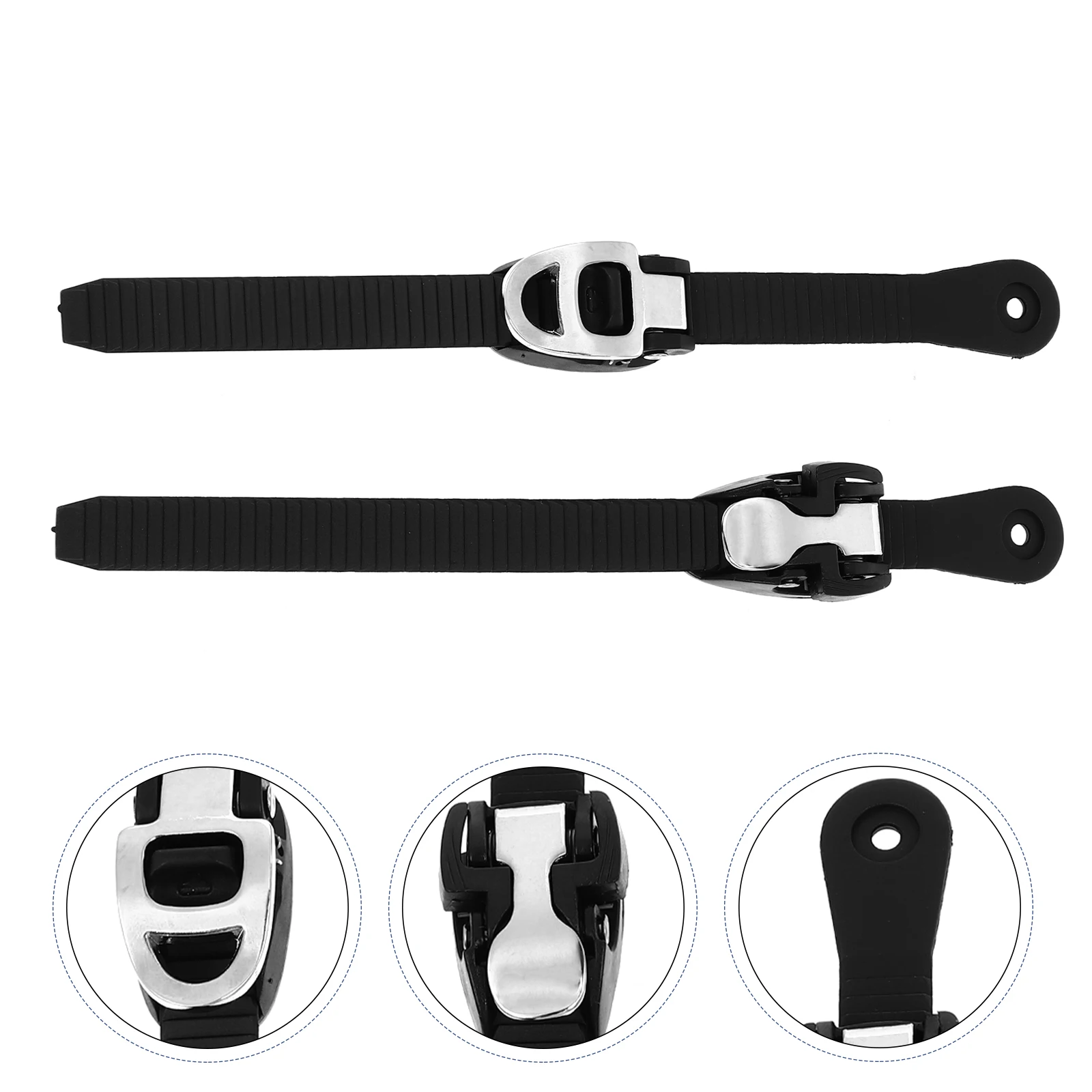 2 peças tiras de patins 25cm 22cm fivelas ajustáveis conectores de sapatos de patinação ganchos de substituição portáteis duráveis