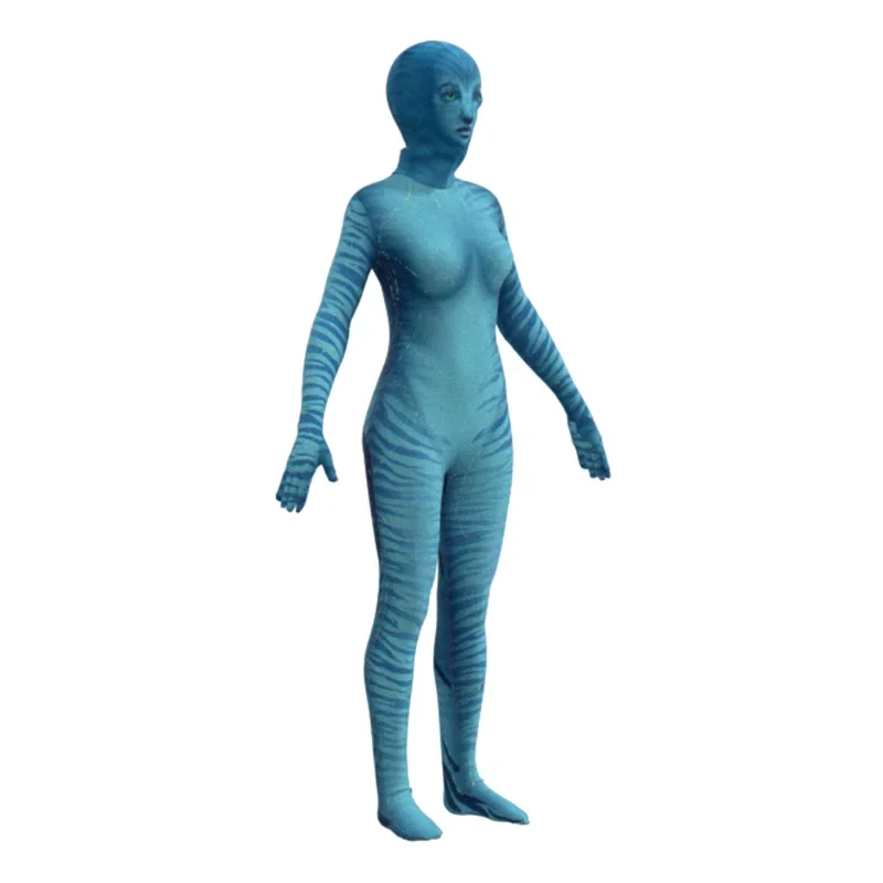 Movie Avatar 2 The Way of Water Neytiri Jake Sully Jumpsuit Cosplay Costume Zaiti Suit Halloween Costume Adults Kids Bodysuit PA