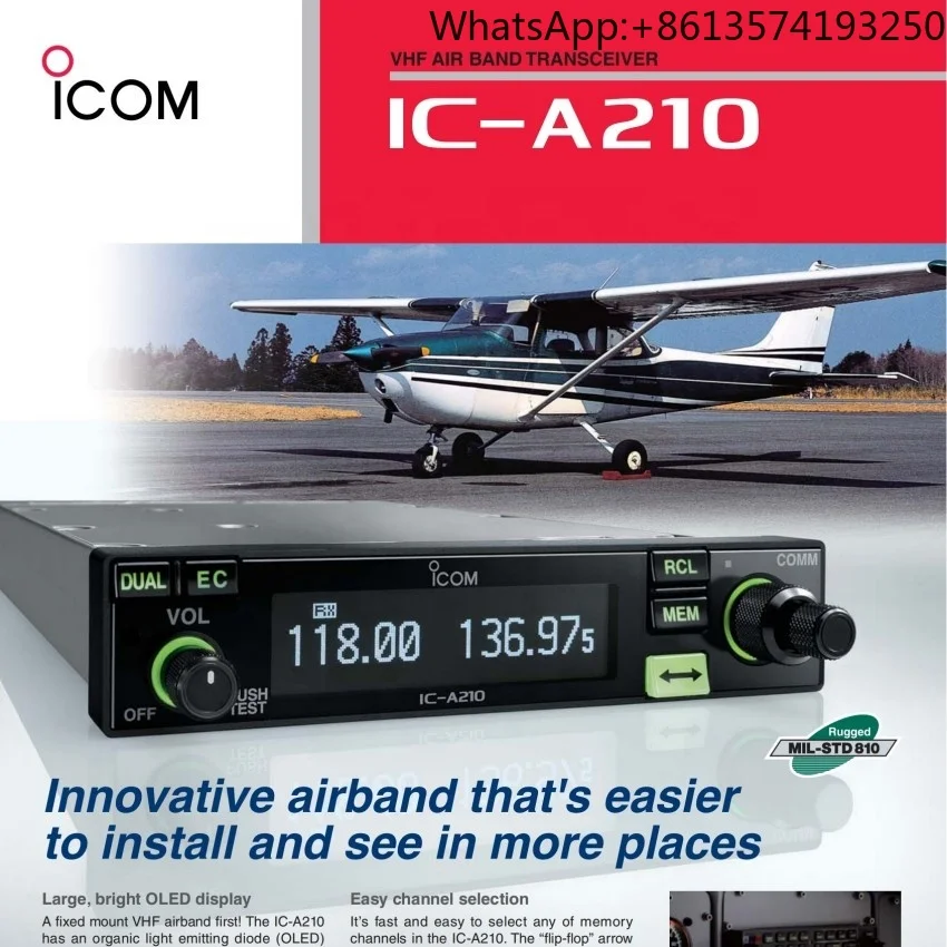 ICOM IC A210 A210E VHF AIR BAND TRANSCEIVER