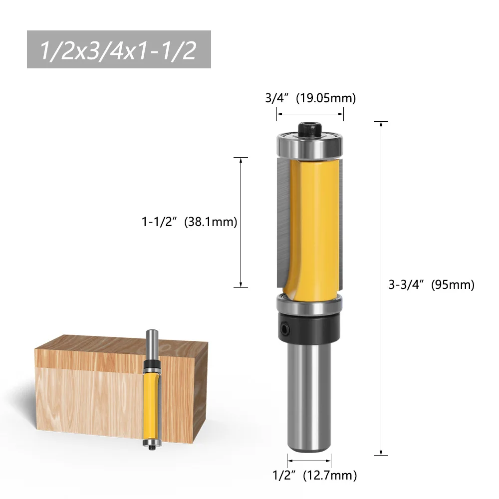 1/2 handle 12 handle imitation trimming knife Woodworking router Woodworking milling cutter Imitation grooving knife double shaf