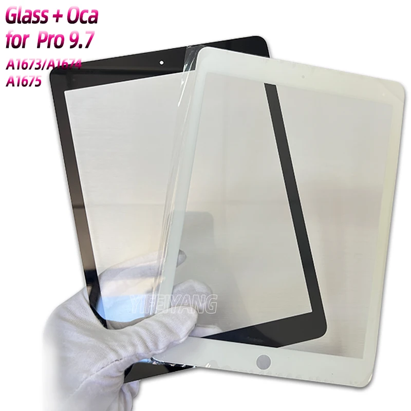 10Pcs 100% A Quality New Outer Front Glass With OCA For Apple iPad Air 2 Pro 9.7 10.5 mini 4 5 6  Outer Panel Replacement