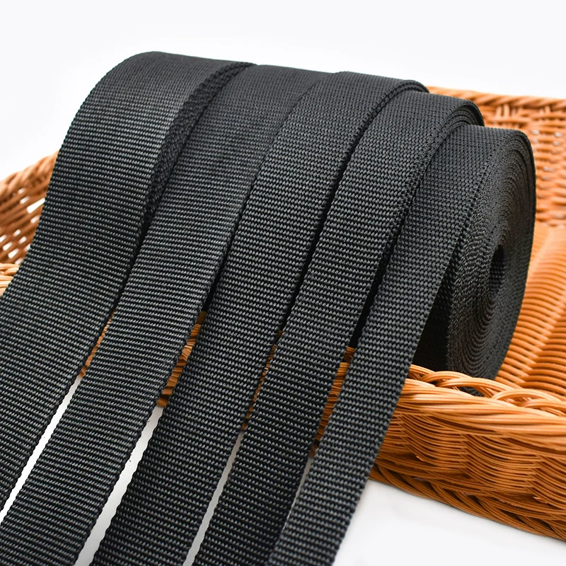 

10M 2mm Thick Nylon Webbing Tape 20/25/30/38/50mm Backpack Ribbon Strap Dog Collar Ribbons Luggage Bias Binding Band Sewing Belt