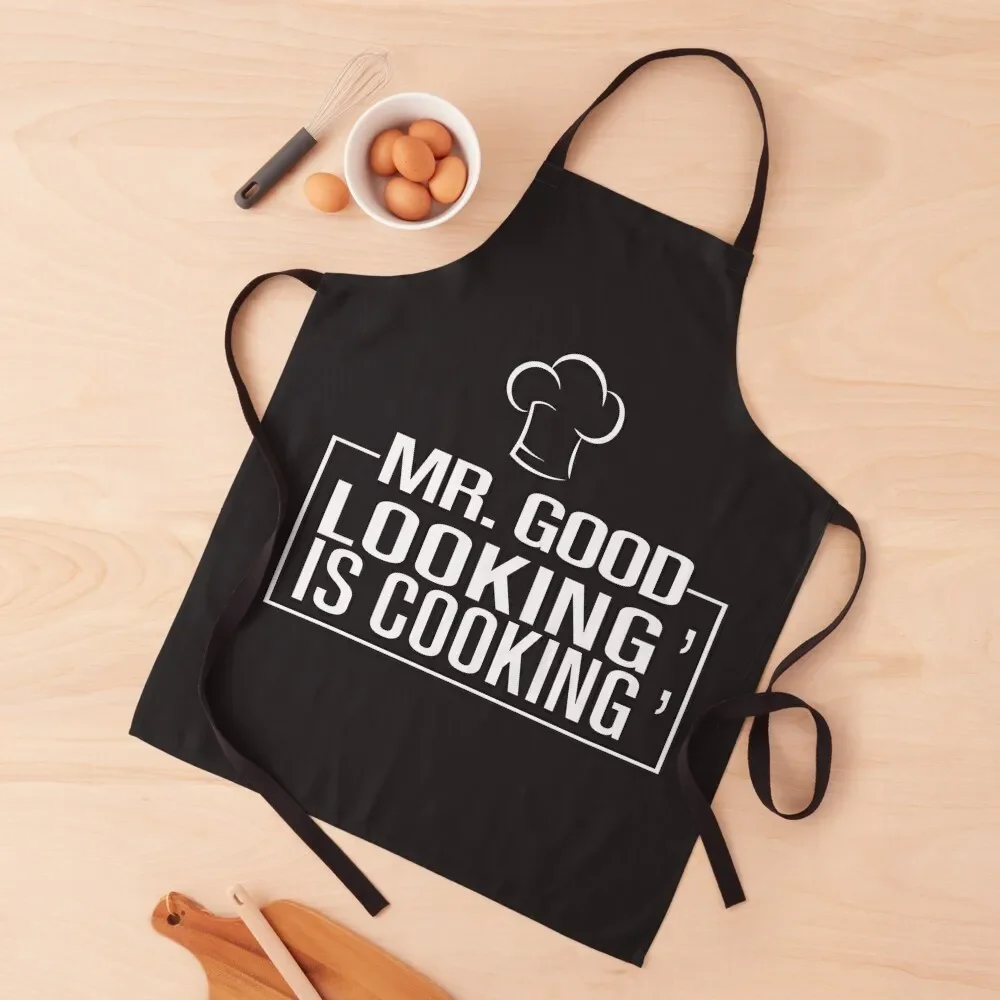 Mr. Good Looking is Cooking - BBQ Grill Apron Barber Trim Cloth men Apron