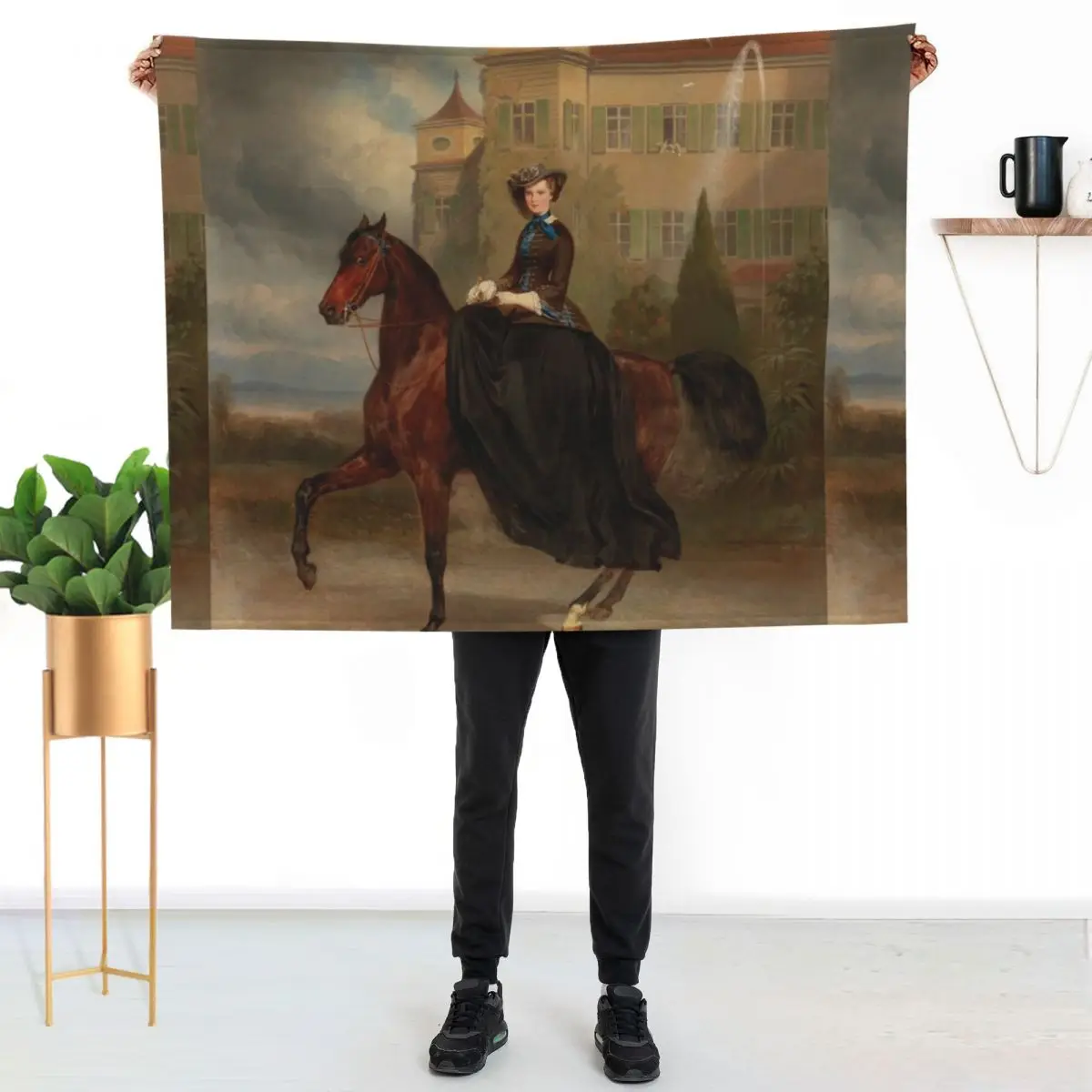 

Elisabeth of Bavaria, future Empress Sissi, age 15 Throw Blanket Cozy Light Blanket for Travel Camping Picnic