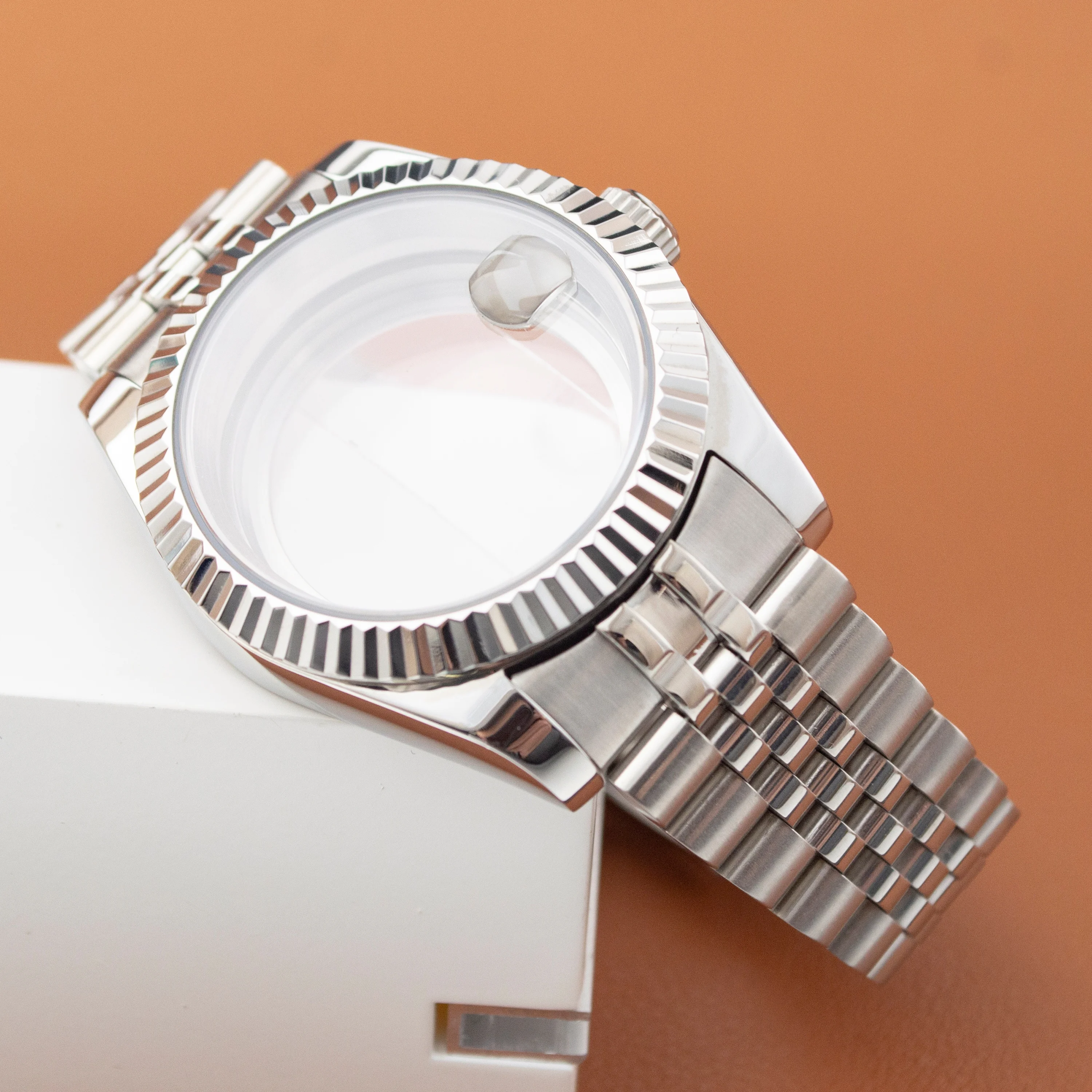 

36mm/39mm Watch Case Sapphire Glass Watch Case Stainless Steel Case fit NH35 NH36 ETA2824 8215 Movement 10ATM Waterproof Case