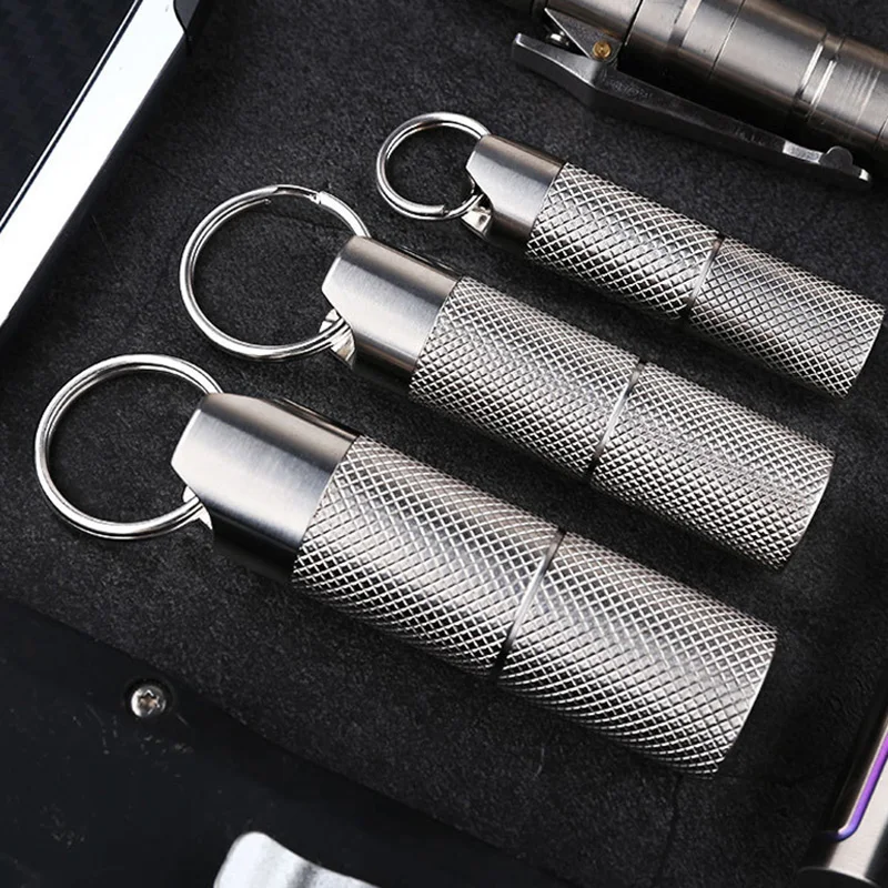 Titanium Alloy MINI Pill Box Waterproof Capsule Portable Pocket Storage Box EDC Tools Outdoor Travel Camping First Aid Pill Case