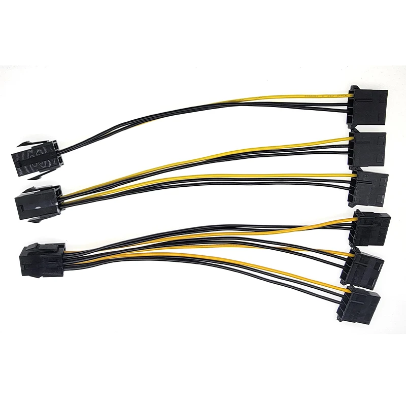 

1PCS PCIe PCI-E 6Pin to Dual 4Pin Female Molex Adapter Cable for Graphics Card GPU Power Supply Conversion Cord Molex Dual 2 X 4