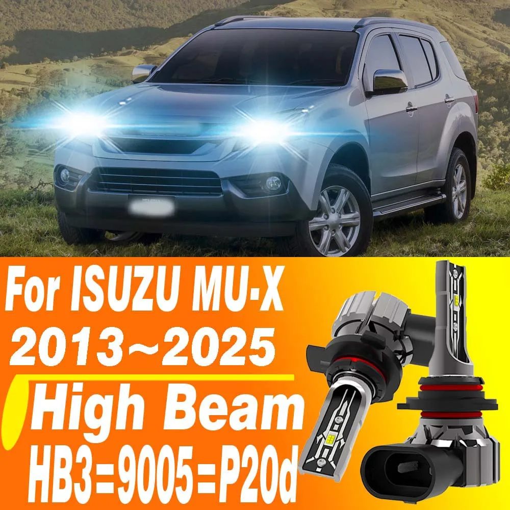 2 шт. HB3 9005 светодиодные фары Canbus P20d автомобильные дальние фары белые противотуманные фары турбодиодные лампы 12 В 55 Вт для SUZU MUX MU-X 2013 ~ 2025