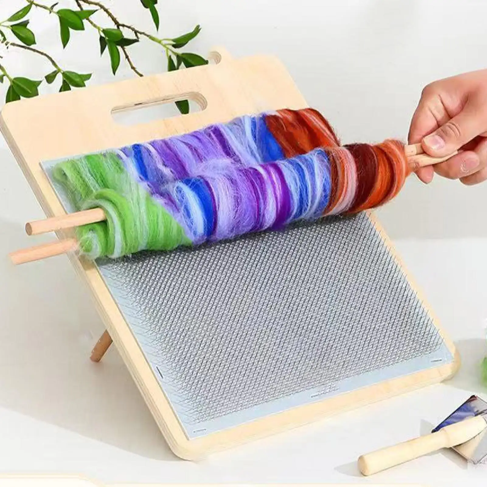 

Регулируемая кардочесальная доска для шерсти, ручные кардочески, доска для смешивания шерсти для начинающих, любителей, женщин, жен, мам, бабушек, для дома