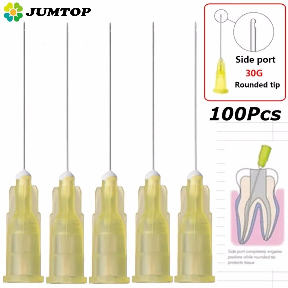 إبرة ري إندو 30 جرام - طرف فتحة جانبية مغلقة لغسل قناة الجذر (25 جرام/27 جرام/30 جرام) #3