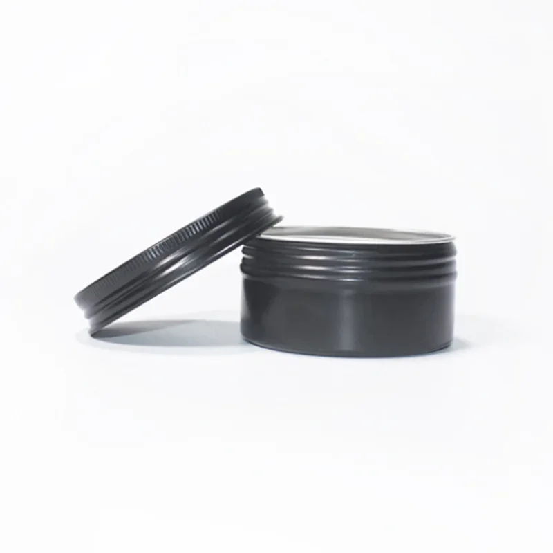 20pcs 10ml-100ml Black Tin Box Lip Balm Sample Aluminium Tin Jars Candle Box Tea Cans DIY Metal Gift Box For Packaging Container