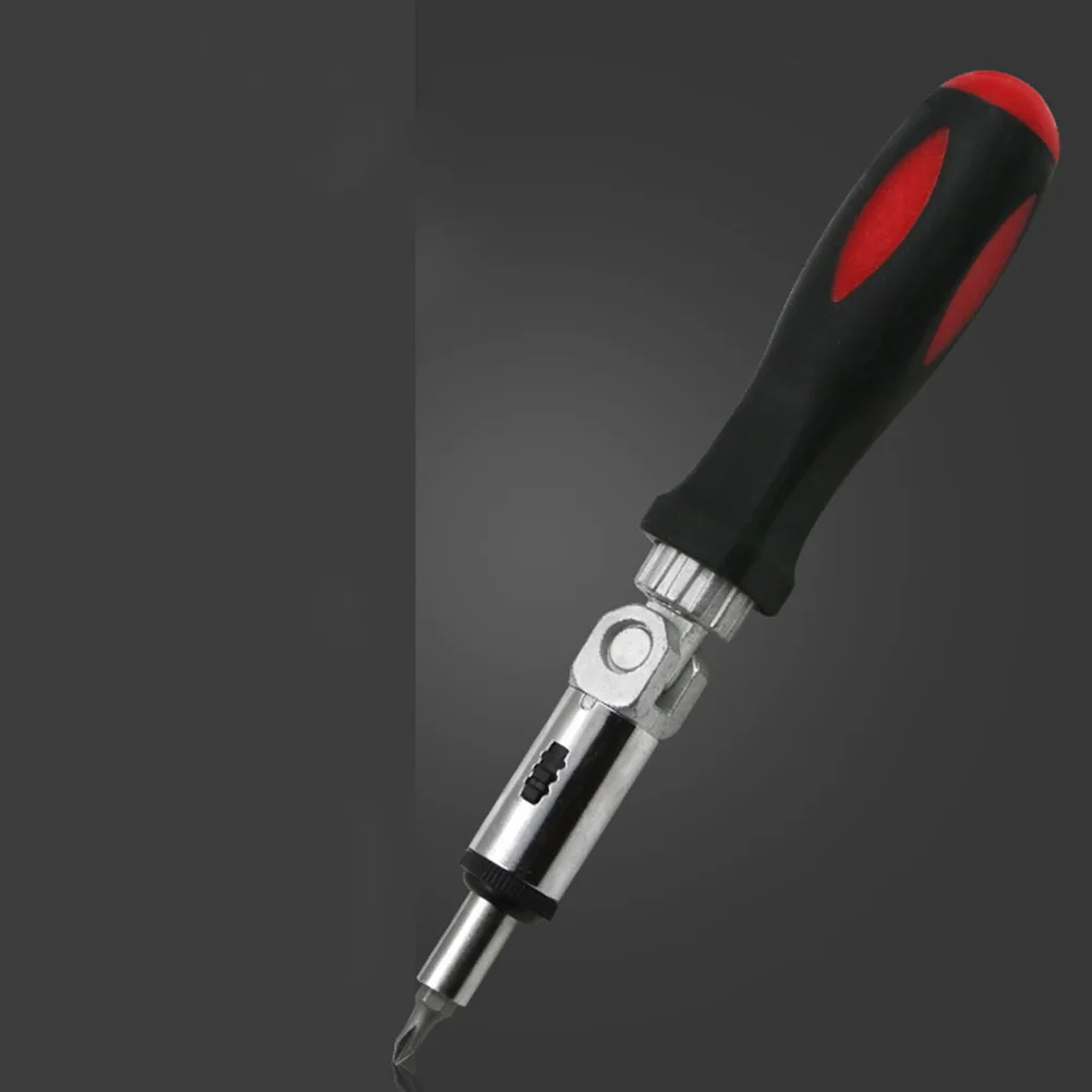 

Multi Function Ratchet Screwdriver With Variable Angle Of 0-180 Degree And 1/4 Inch Inner Hexagonal Interface