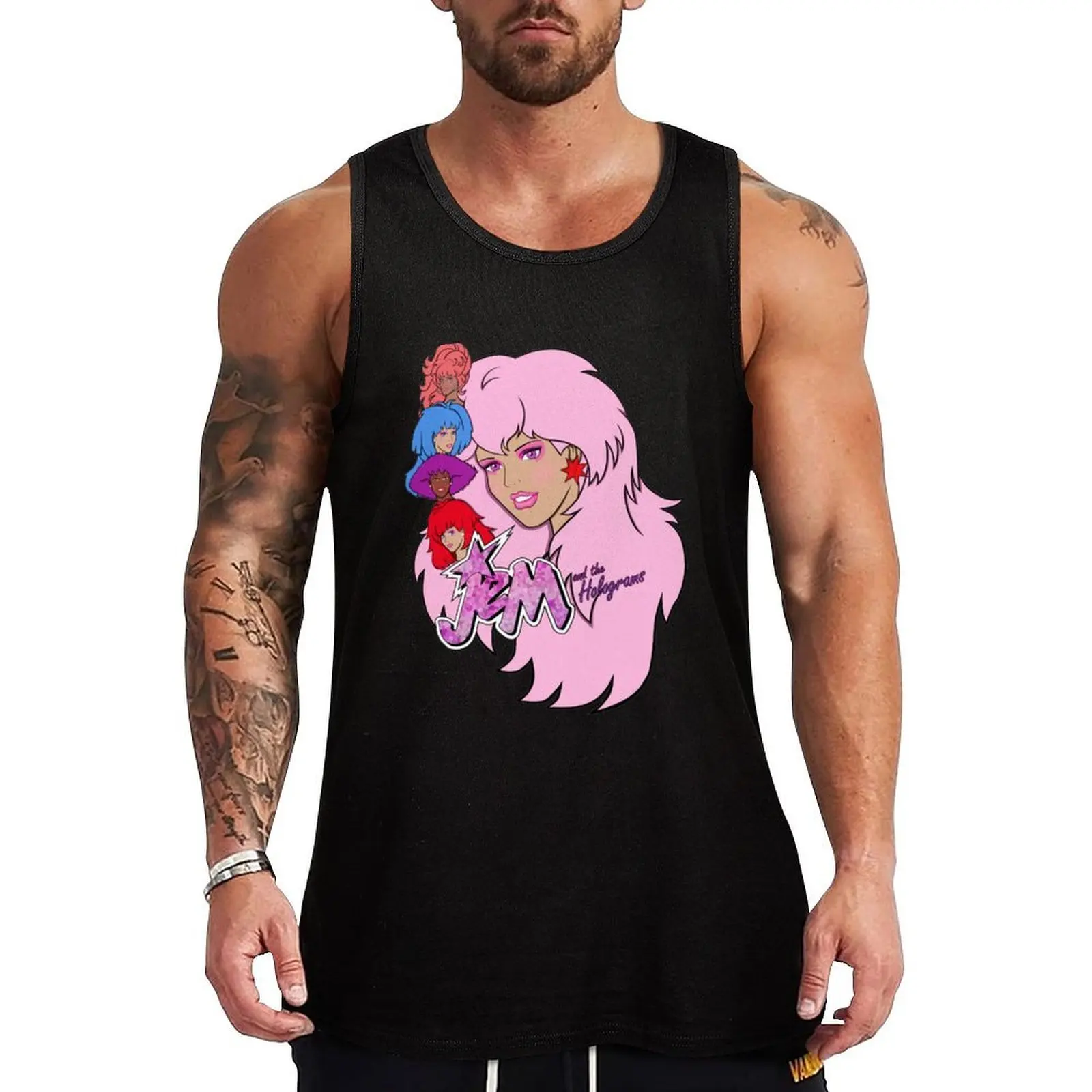 

Jem and the Holograms Майка одежда для мужчин летняя Мужской летний жилет Мужской жилет Спортивная одежда
