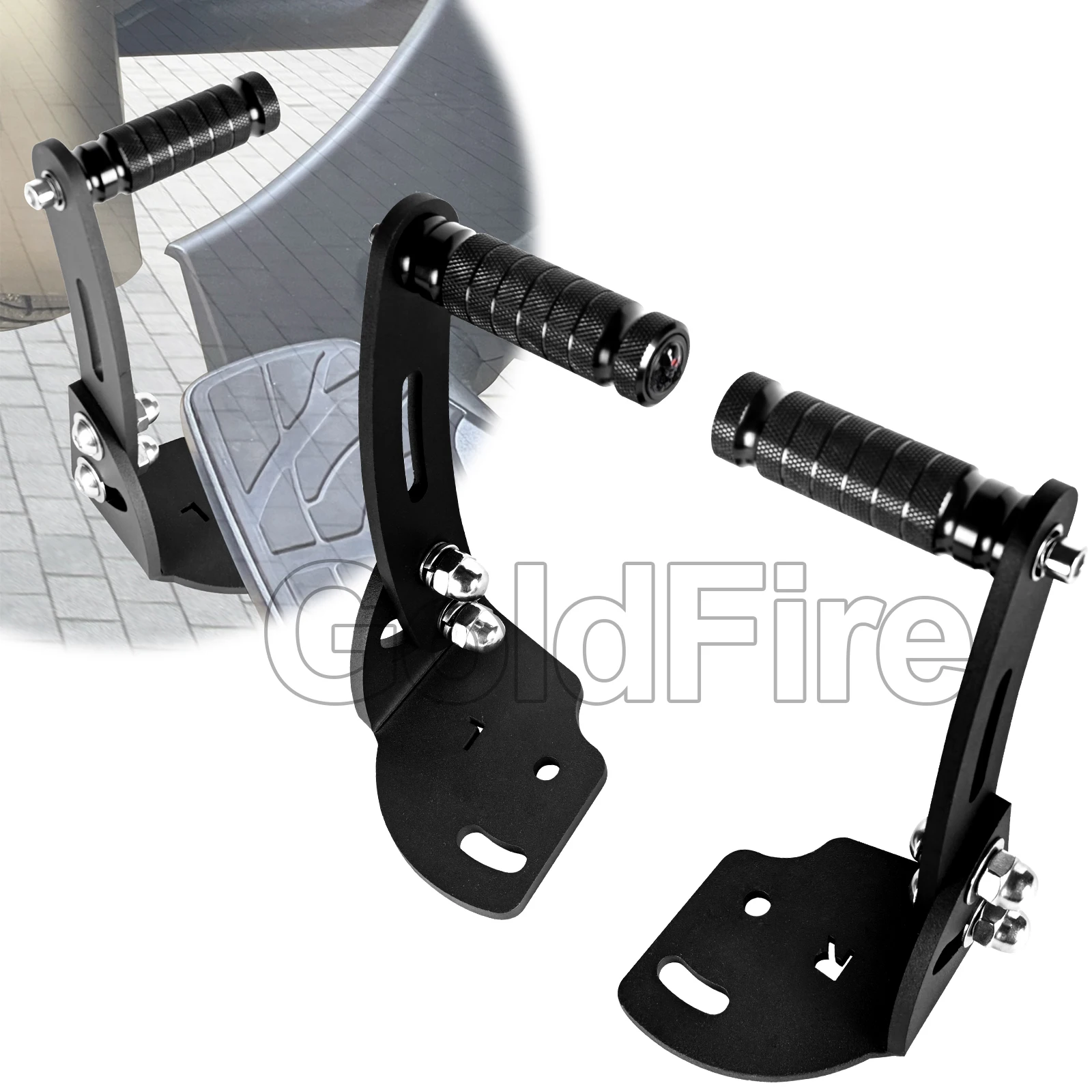 

Motorcycle Accessories Foot Break Pedal Black Adjustable Highway Pegs Footrests for Can Am Spyder F3 2015-2021 Floorboard Models