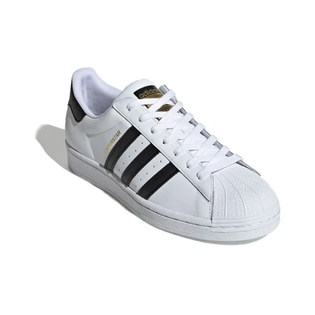 Adidas original superstar pria wanita kasual sepatu skateboard klasik hitam putih olahraga luar ruangan nyaman sneaker lari