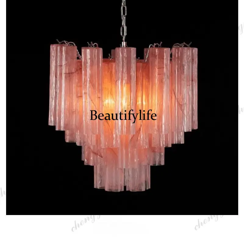 French medieval style, white plum blossom glass French medieval bedroom living room chandelier