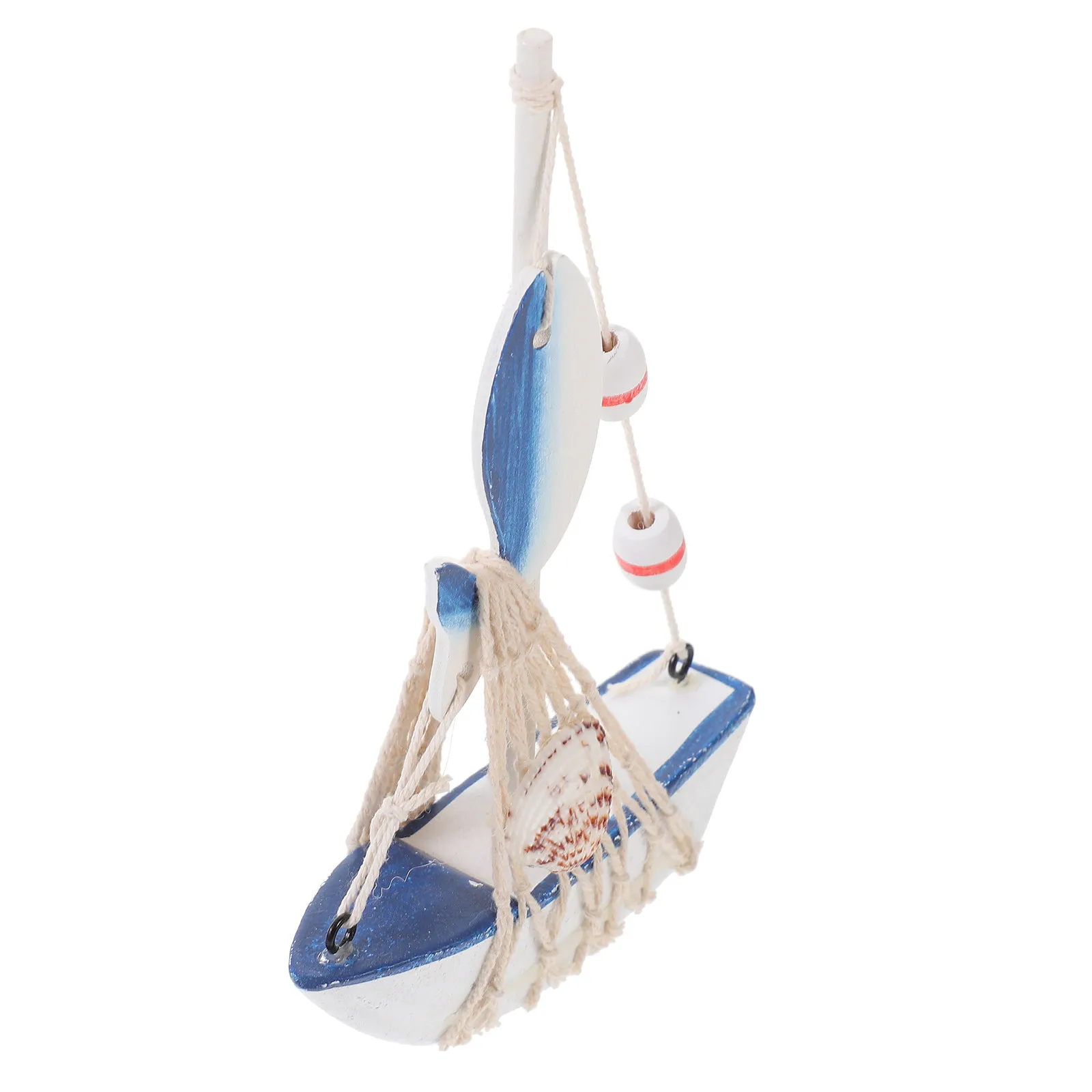 

Mediterranean Sailboat Decor Nautical Wooden Sailboat Sculpture for Living Room Dining Room Bedroom Coastal Home Decoration