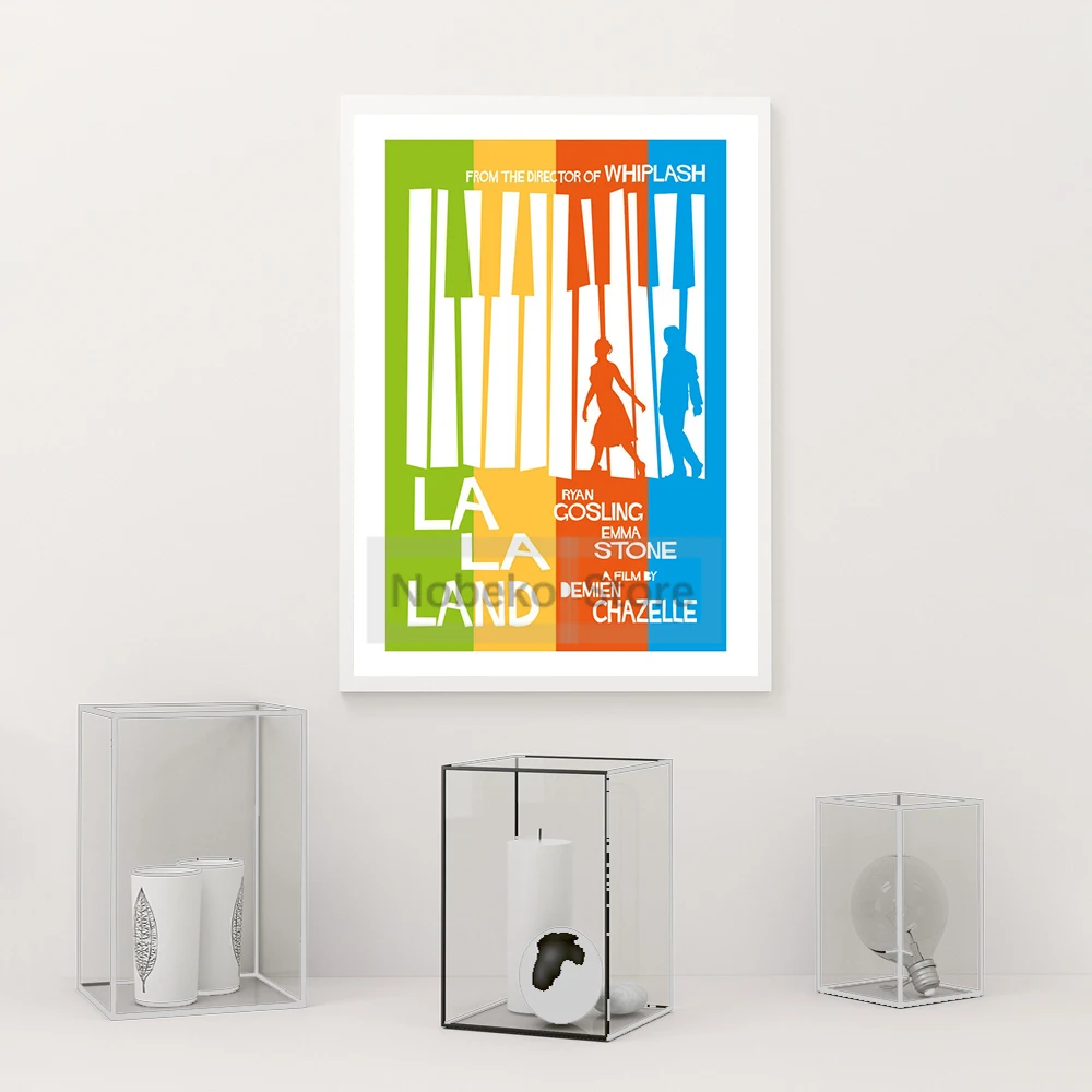 Classic Movies La La Land Poster Colorful Piano Keys Prints Canvas Painting Wall Art Pictures Home Room Modern Movie Decoration