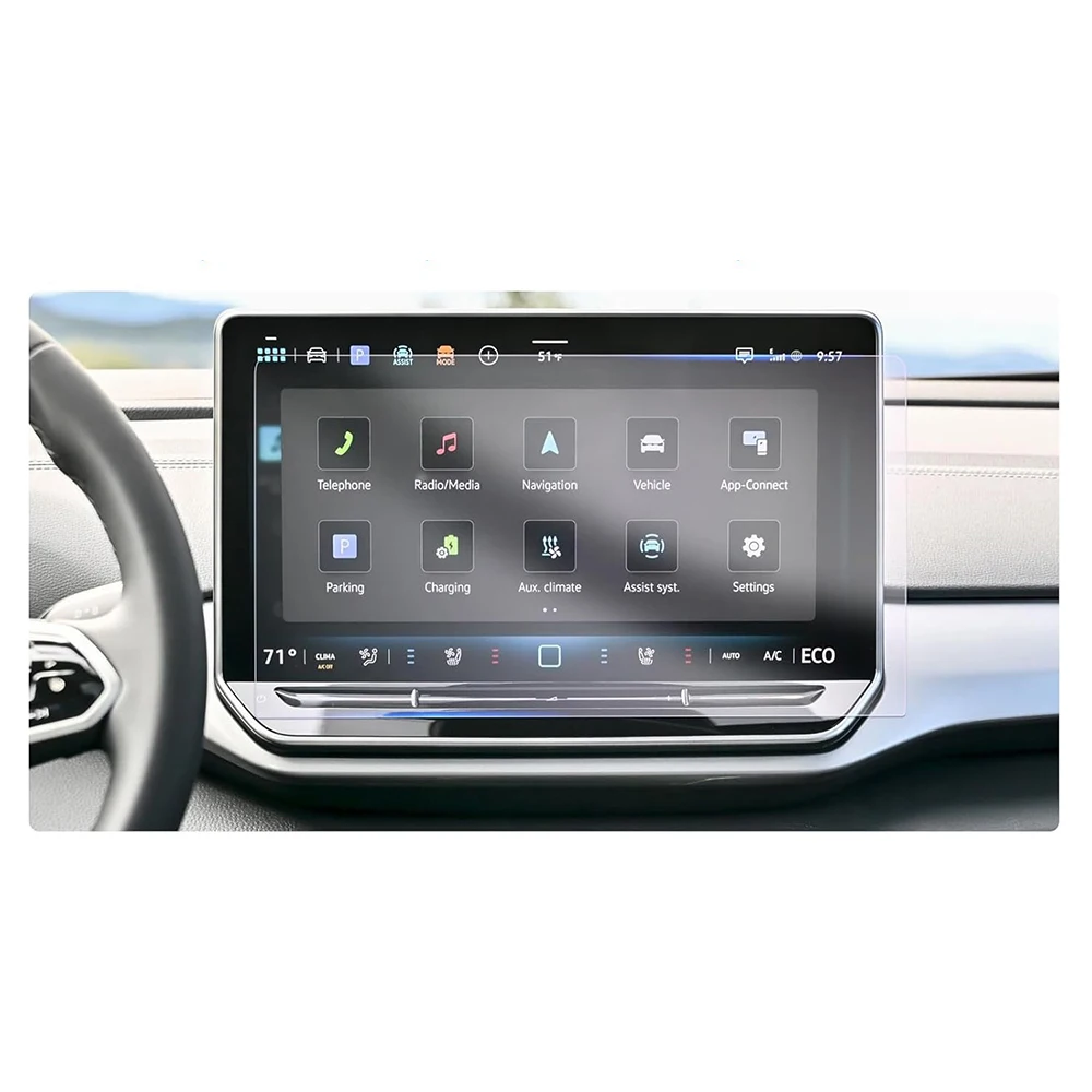 

For VW Golf 8.5 8 R 2025 2026 12.9 Inch Car GPS Navigation Center Touch Tempered glass screen protector film