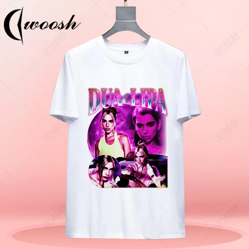 Hip Hop Singer Dua Lipa T Shirt Graphic TShirt Oversized Cotton Short Sleeve T-shirts Men Women Kid Harajuku Streetwear Tees Top