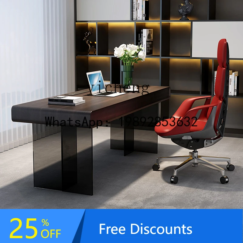 

minimalist suspension desk acrylic light luxury modern minimalist study boss desk