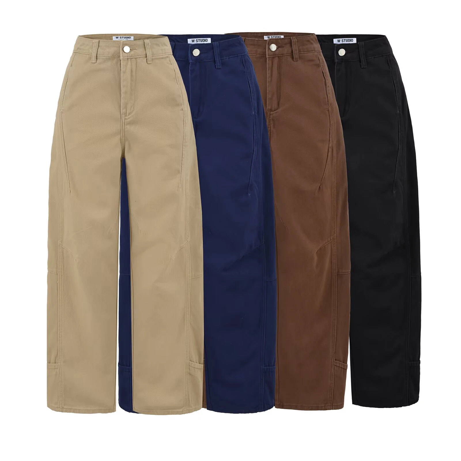 

American straight leg jeans 2025 new winter high waisted loose fit slimming wide leg work pants floor length pants