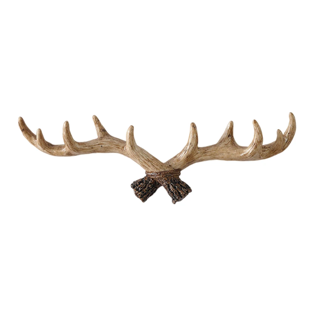 Clothes Hanger Deer Antler Hook Indoors Organizing Easy To Install Natural Finish Realistic Shape Unique Design