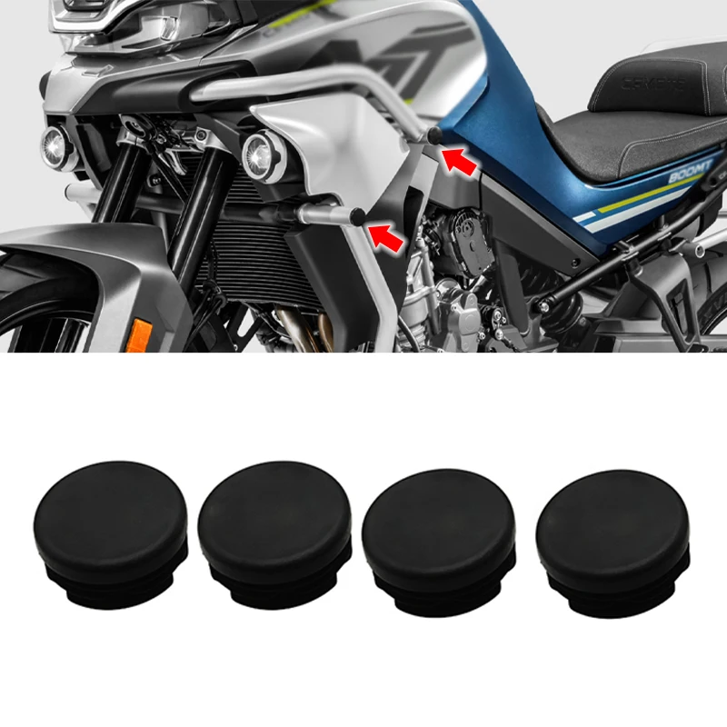 4PCS Motorcycle Crash Bar Frame Hole Cover Caps Plug Decorative Frame Cap Set For CFMOTO 800MT MT800 800 MT CF800MT