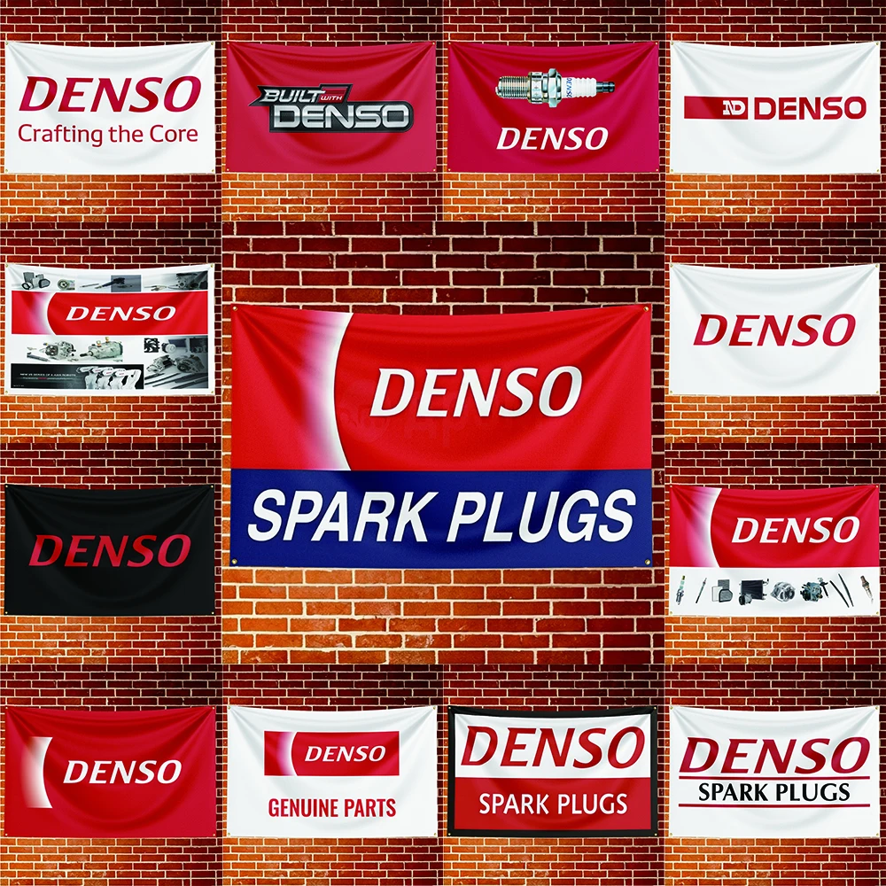 Custom Denso Spark Plugs Flag Premium Soft Banner Wall Hanging Tapestry For In&Outdoor Holiday Celebration Themed Event Home Dec